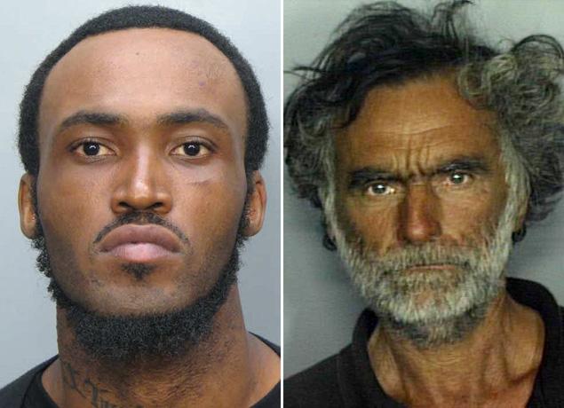 Undated photos made available by the Miami-Dade Police Dept. shows Rudy Eugene, 31 (left), who police shot and killed as he ate the face of Ronald Poppo, 65 (right) during a horrific attack on May 26, 2012. 