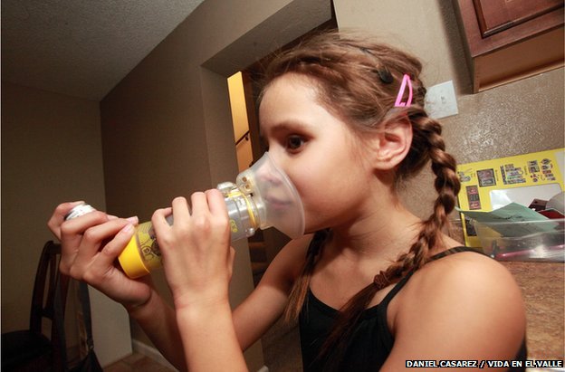Emily Gorospe, eight, has now recovered after three years of being sick 