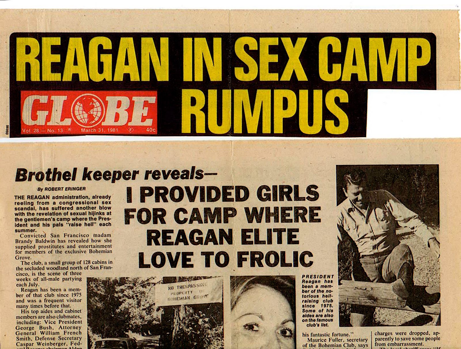 Reagan in sex camp rumpus