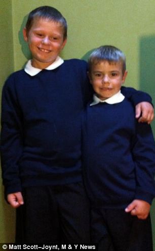 Kora Blagden has complained to the school as she says her son Luke (left) was told he could not drink water in case it upset pupils who were fasting.