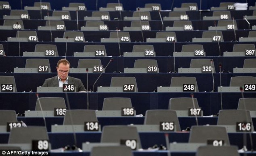 Members of the European Parliament hard at work setting aside the rule of law so that they can bail out countries like Greece and take their National Sovereignty away from them
