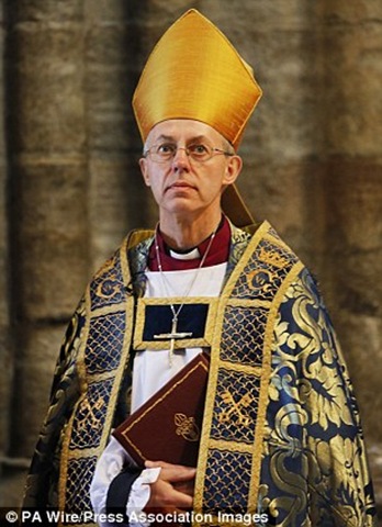 Rev Justin Welby does his bit to bash Christianity all the more by encouraging people not to wear crosses