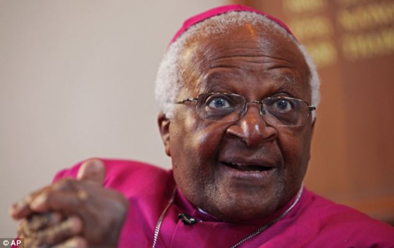 White hating Nobel peace laureate Desmond Tutu