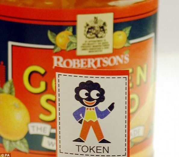 Mark McAleese was talking about the gollywog on Robertsons jam, in a canteen, to a ktichen worker. If that is not the correct