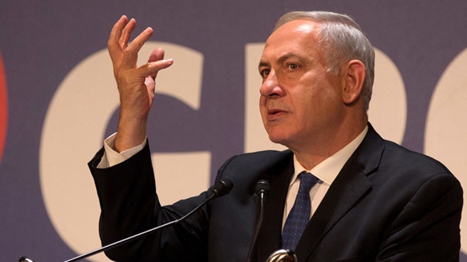 Israeli Prime Minister Benjamin Netanyahu talks to the foreign press during the annual press conference for the New Year on January 16, 2014 in Jerusalem