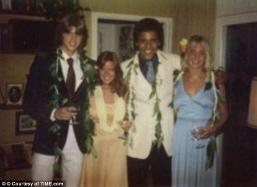 Obama, 18, who was only just beginning to explore his black roots – having been brought up by his white grandparents – was a leading member of a group called the Choom Gang