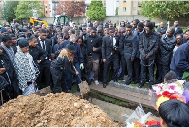 Blacks at a funeral