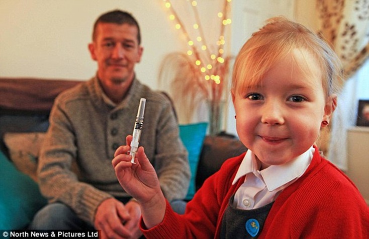 Brave Holly's parents have taught her that her father needs an injection from the fridge is he becomes unwell