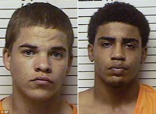 Driver and killer Edwards said that Michael Jones (left) was driving the car and Chancey Luna (right) shot Lane while sitting in the backseat- though both have entered not guilty pleas