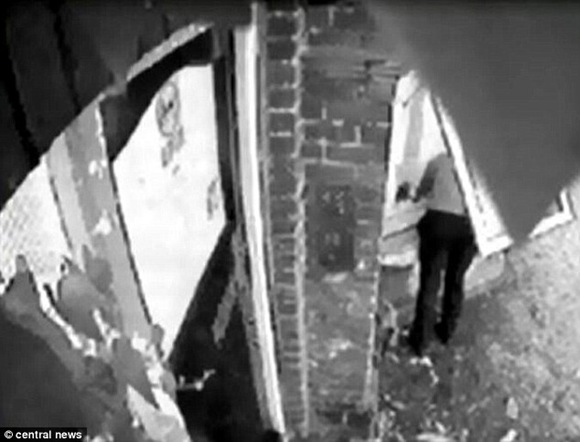 Thief Yates had been caught on CCTV snooping outside the 23-year-old's home before tying a T-shirt over his face and climbing through an open window