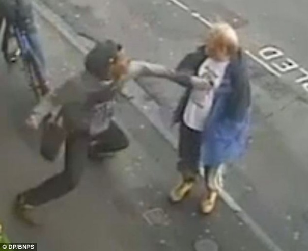 This is the shocking moment Andrew Young was punched by Lewis Gill - Mr Young died of head injuries a day later in hospital