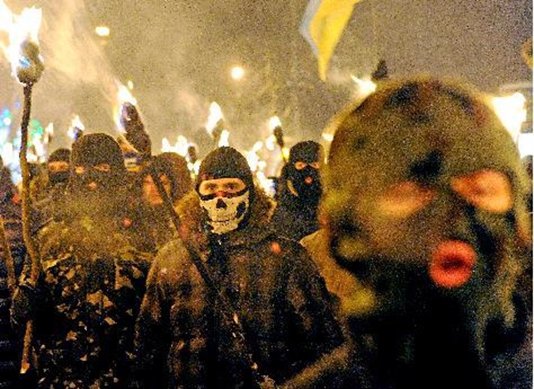 A rally in Lviv, Western Ukraine.