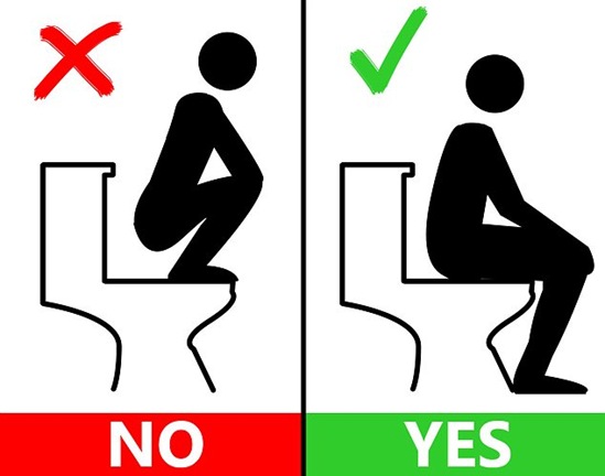 Managers apparently installed signs instructing employees how to sit on the toilet