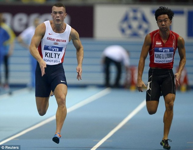 Ricjard Kilty equalled his lifetime best in the 60m heats