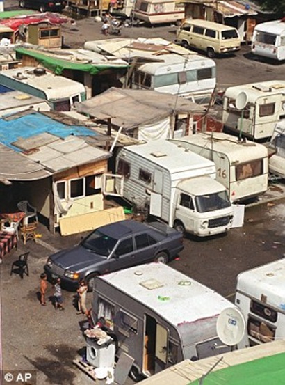 The Roma Gypsy camp just outside of Naples had already come under fire from critics because of claims that it was unhygienic