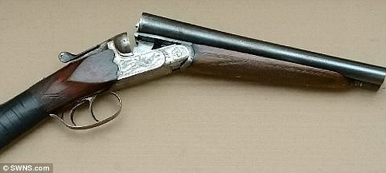 The antique shotgun that he used.