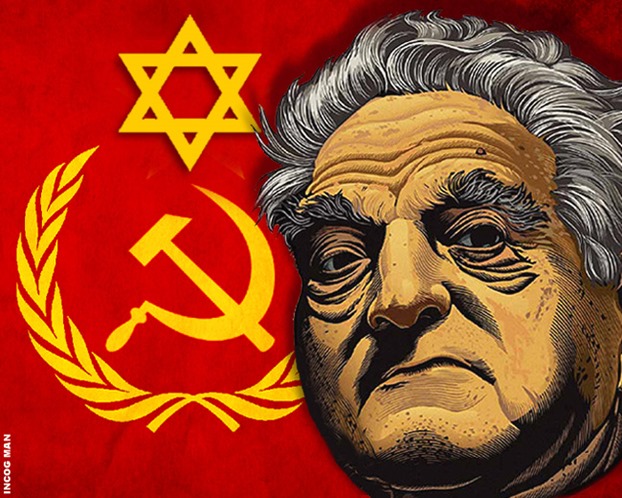 COMMIE-JEW-SOROS-LINE-ART