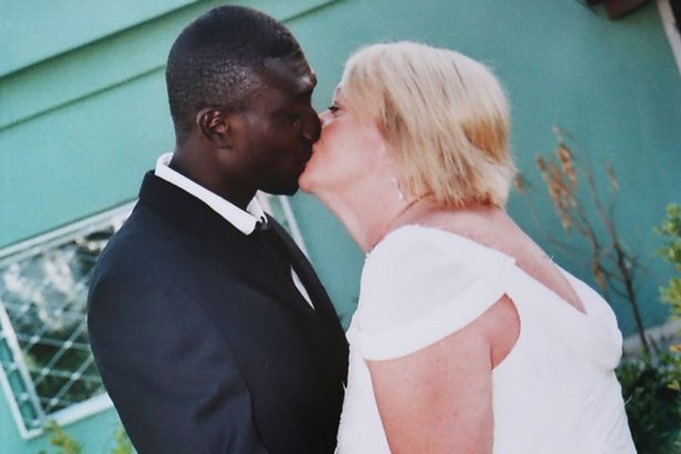 Denise-Hardwick-with-her-first-Gambian-husband-Badou-on-their-wedding-day