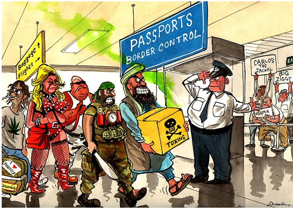 border cartoon