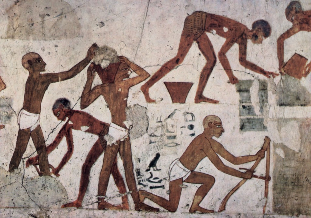 In ancient Egyptian art, those with sub-Saharan facial features are most commonly depicted as prisoners of war.