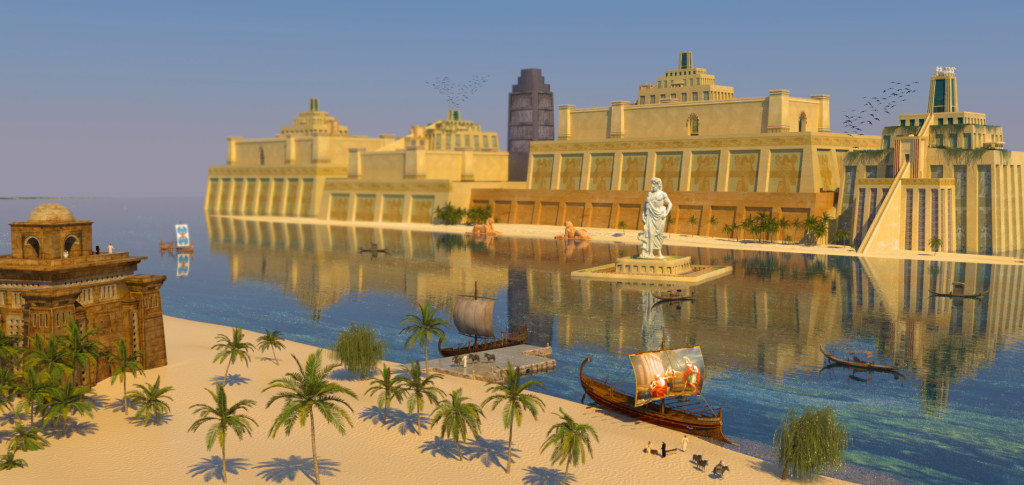 An artist's rendition of what the biblical city of Nimrud would have looked like in its day.