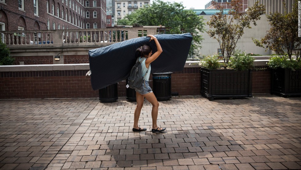 Emma Sulkowicz - who has a Negroid face and a Jew name - carried around a mattress to protest getting raped, lol.