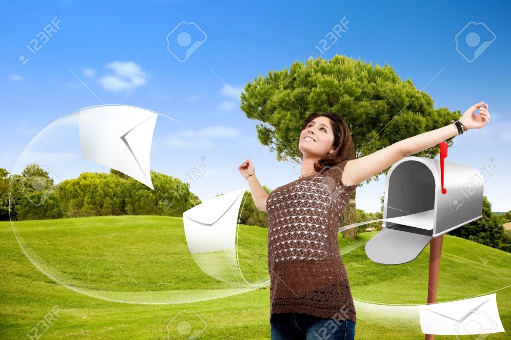     Women just love a good trip to the mailbox (yes, the stock image watermarks are intended to make this funnier)