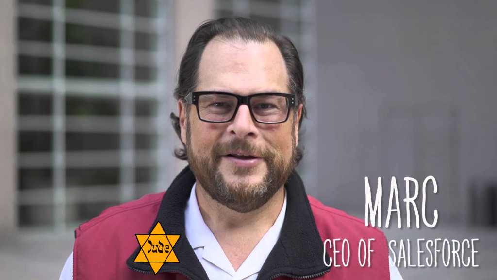 Silly, stupid hateful goyim.  If it was not for chosen ones like Marc Benioff guiding you, you would be mere primitives. 