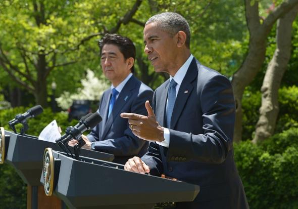 Obama denounces police brutality today. Any guesses what the Japanese PM is thinking?