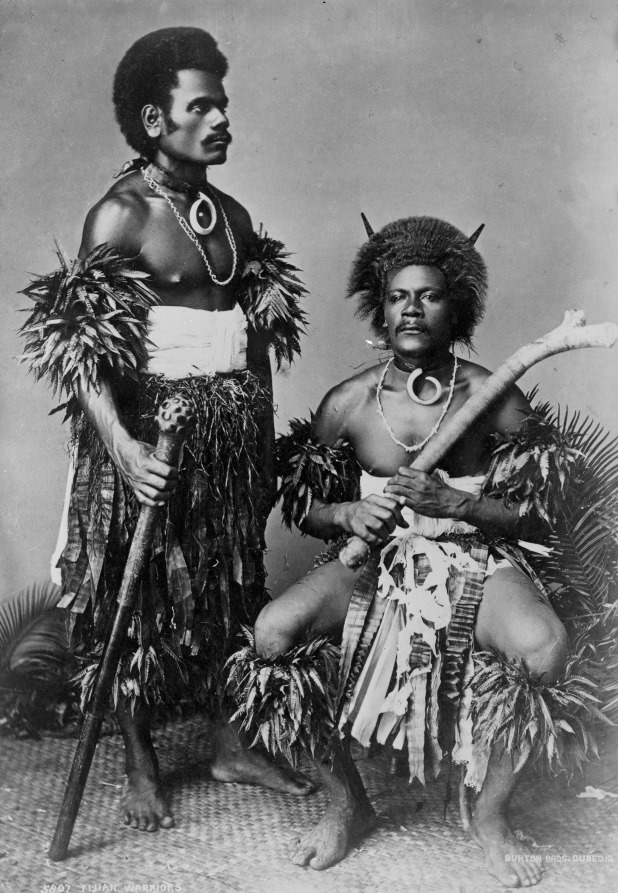 Two_Fijian_warriors,_photograph_by_Burton_Brothers,_1884