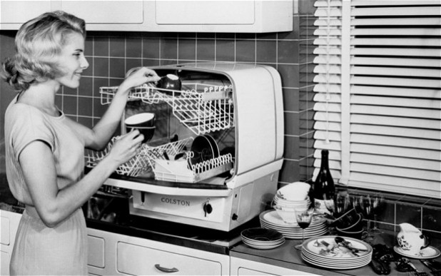 "Politics? You're going to have to ask my husband. I'm busy figuring out this new machine I found in the kitchen."