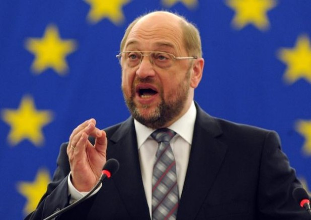 Martin Schulz: If all else fails, just start calling people names.