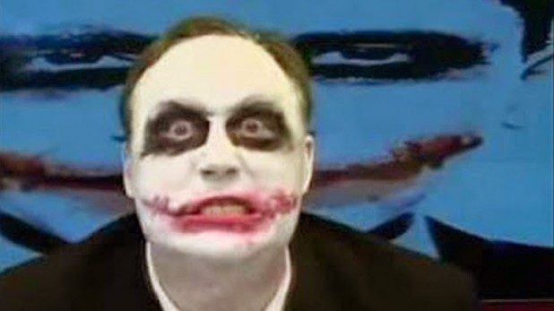 Jones has said he uses the Joker make-up to "strike fear into those who wish to harm Israel."
