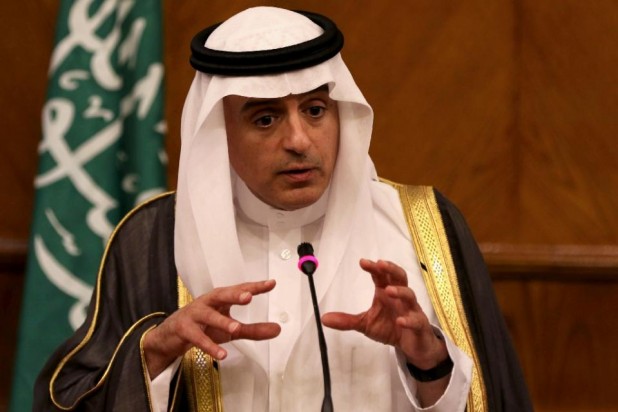 Saudi Foreign Minister Adel al-Jubeir: Seriously, look at this guy. He looks like he's about to forget his own name. Look at his eyes.