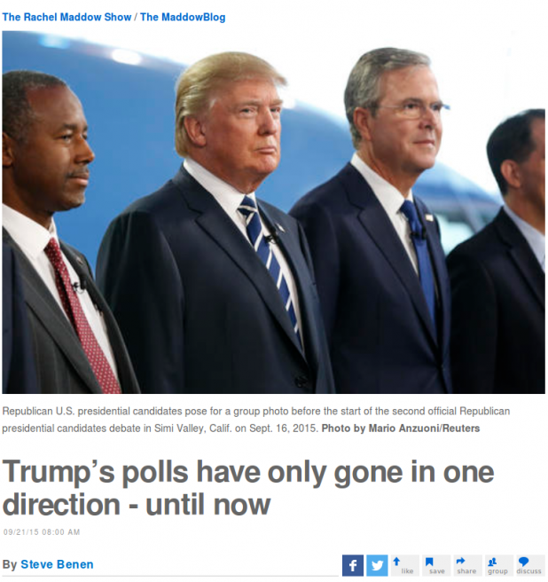 Trump's polls have only gone in one direction - until now | MSNBC 2015-09-28 22-48-12