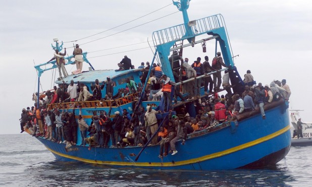 African boat people on their way to send Europe down to the bottom