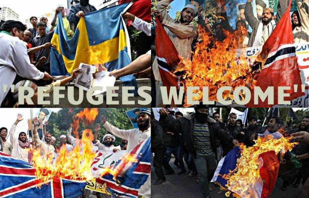 refugeesburningflags