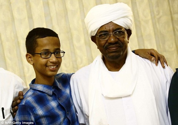 Having met one black president, Clock Boy meets another