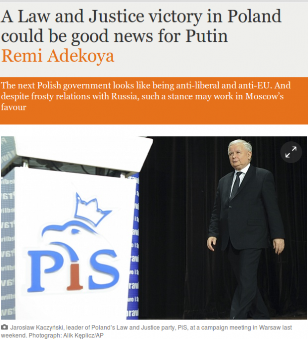 A Law and Justice victory in Poland could be good news for Putin | Remi Adekoya | C