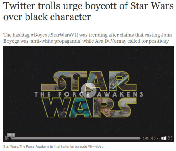 Twitter trolls urge boycott of Star Wars over black character | Film | The Guardian