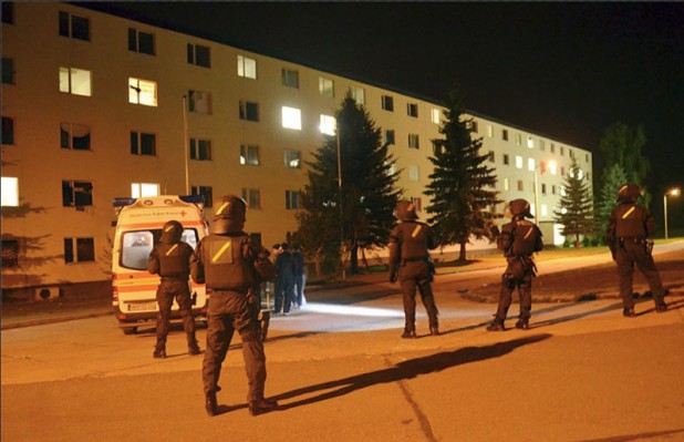 police-in-germany-outside-invader-hostel