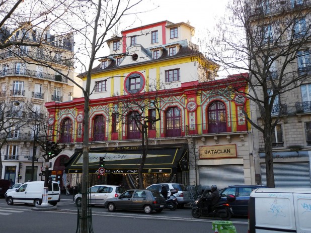 Bataclan concert hall. It's a famous Paris historical landmark.