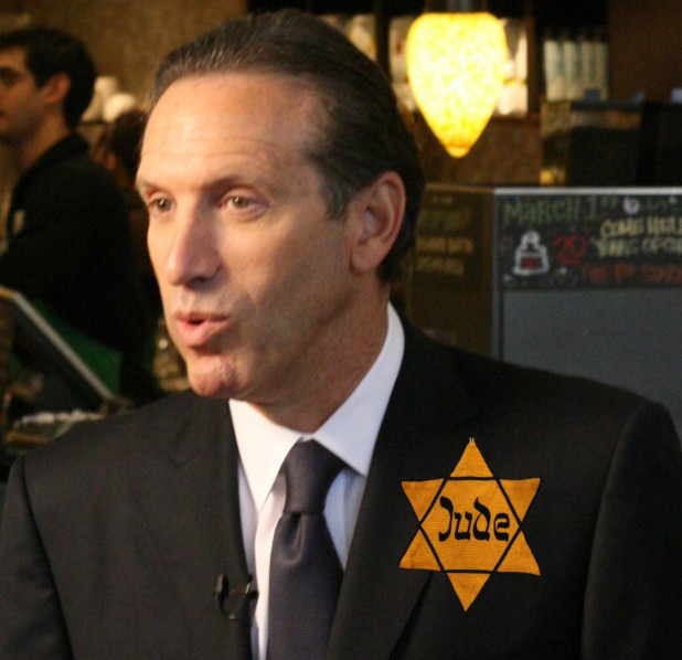 Christmas-hating Jew grinch Howard Schultz, founder and CEO of Starbucks