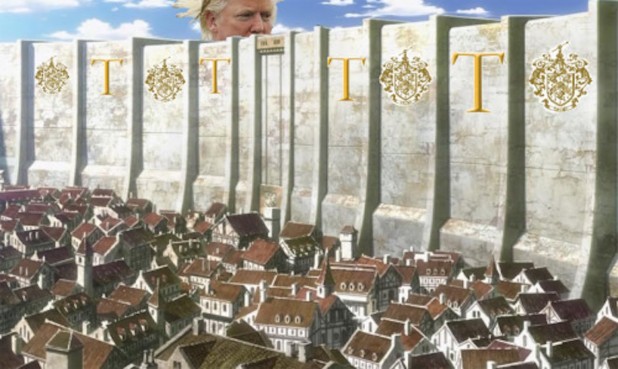 trump attack on titan