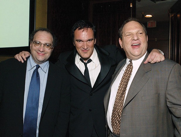 Tarantino (center) and the Jewish Weinsteins.