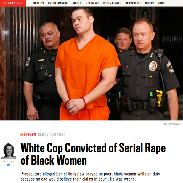 White Cop Convicted of Serial Rape of Black Women - The Daily Beast