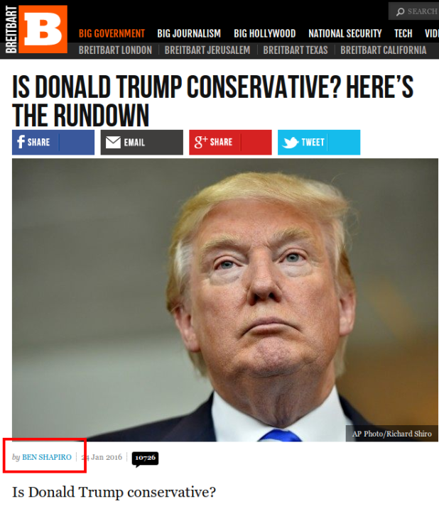 Is Donald Trump Conservative? Here's the Rundown - Breitbart