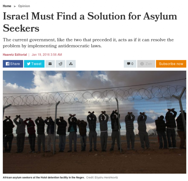 Israel Must Find a Solution for Asylum Seekers - Opinion - Haaretz - Israeli News Source Haaretz.com