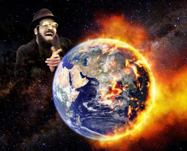 jew earth burning