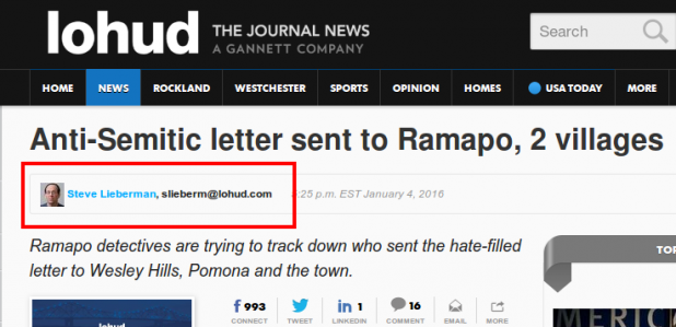 Please email  Steve Lieberman (slieberm@lohud.com) and ask him why he thought it was okay to report a direct attack on free speech so uncritically. 